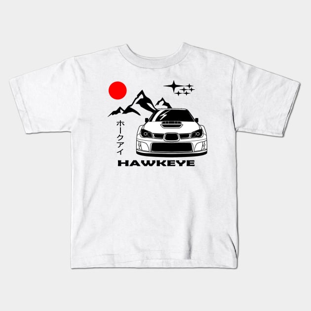Impreza hawkeye WRX STI, JDM Kids T-Shirt by T-JD